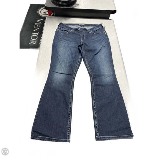 Jeans Boot Cut By Silver In Blue Denim, Size: 18