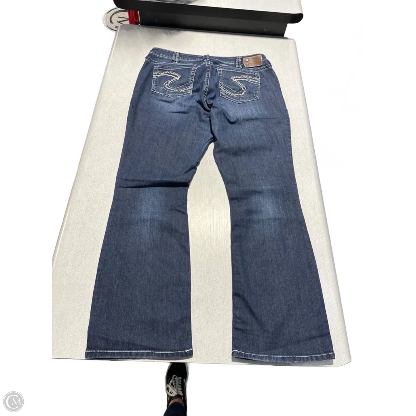 Jeans Boot Cut By Silver In Blue Denim, Size: 18