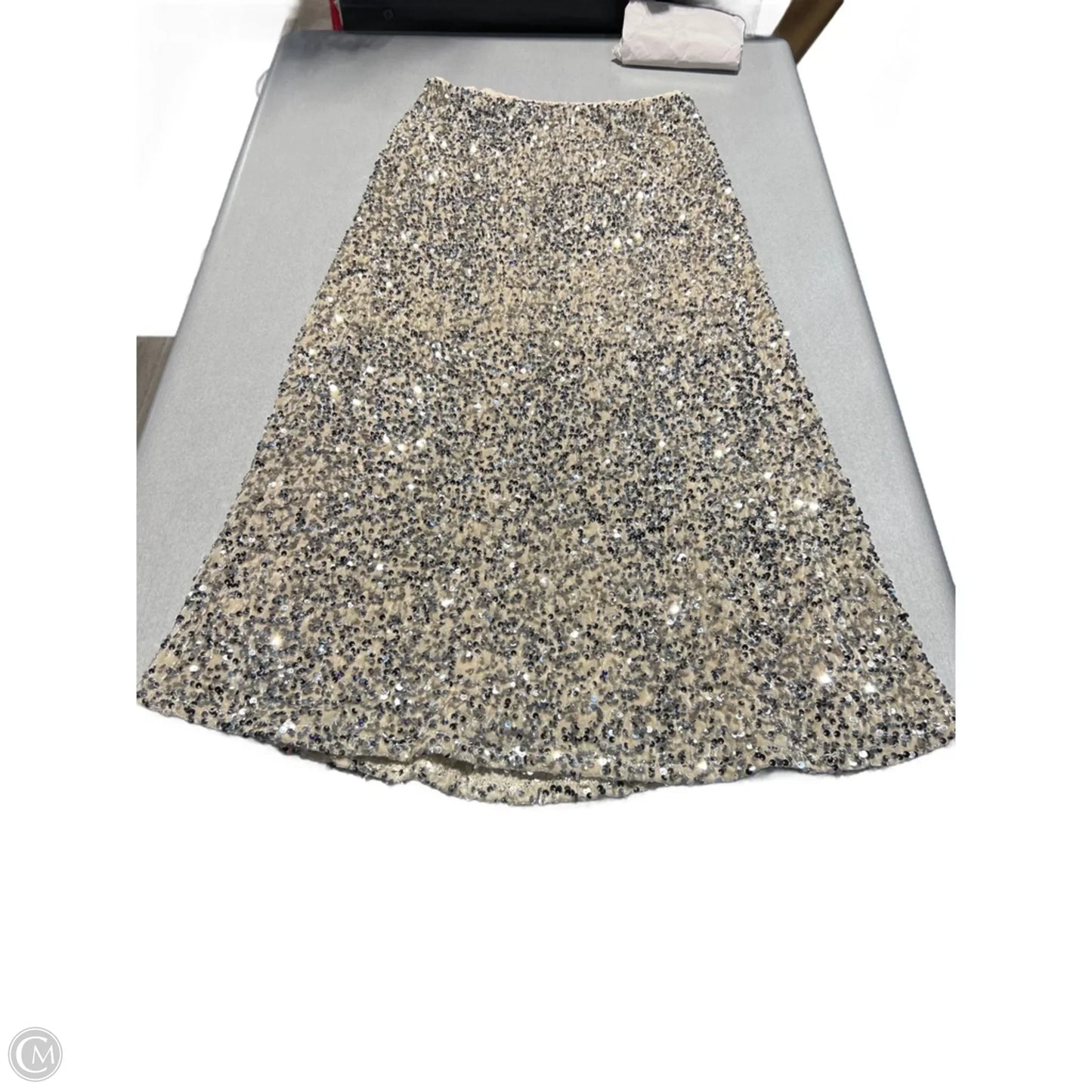 Skirt Maxi By Old Navy In Silver, Size: M