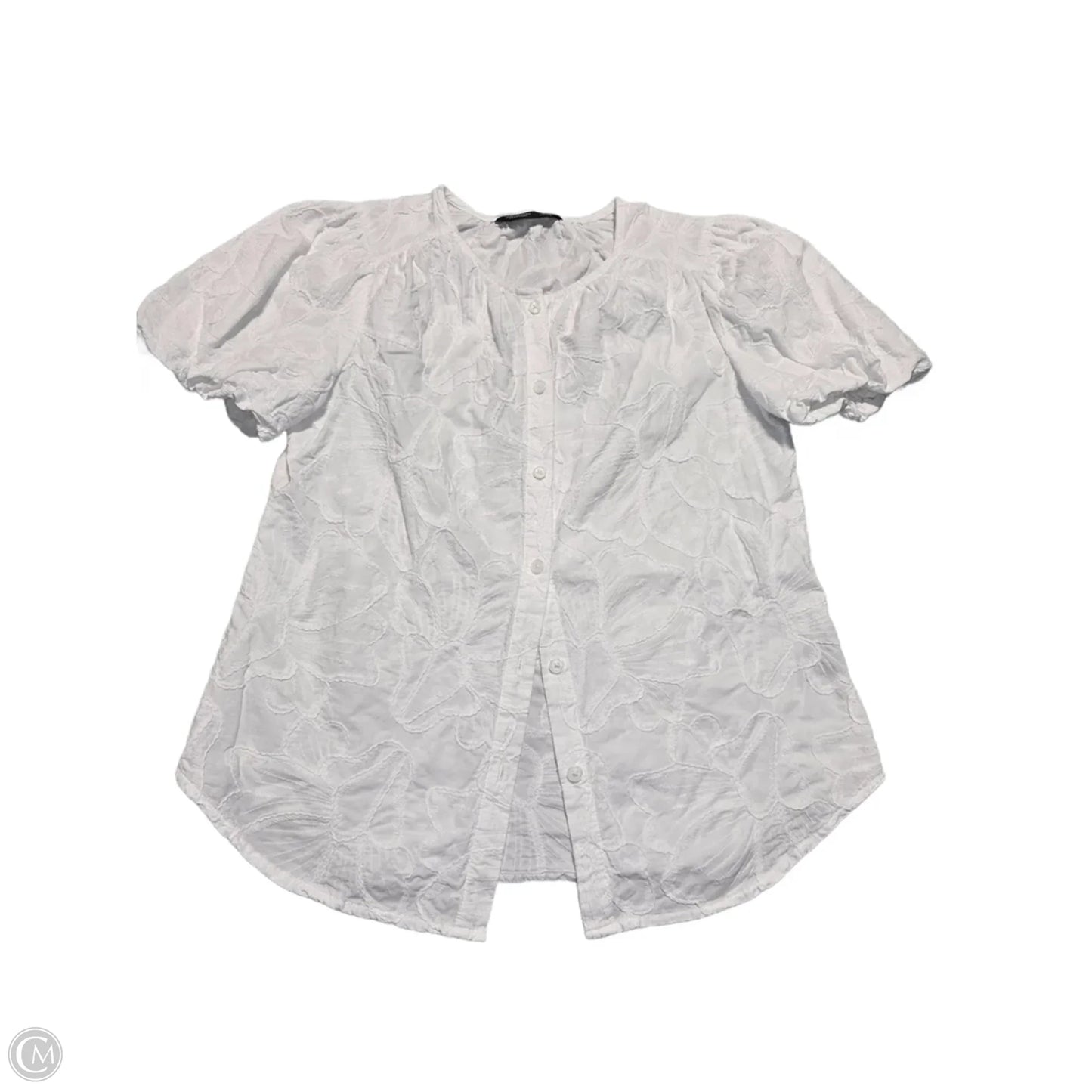 Top Short Sleeve By Simply Vera In White, Size: S