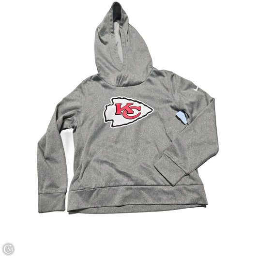 Sweatshirt Hoodie By Nike In Grey, Size: M