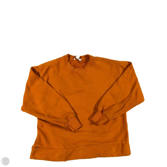 Sweatshirt Crewneck By Athleta In Orange, Size: M