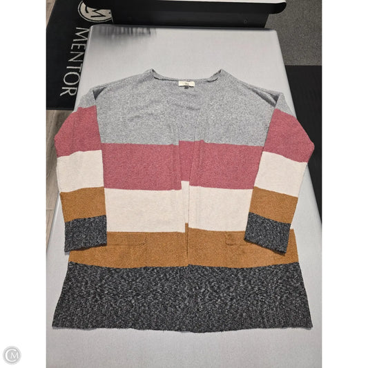 Cardigan By Cme In Grey & Pink, Size: Xl