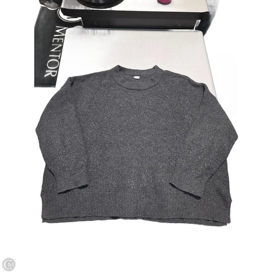 Top Long Sleeve By Aerie In Grey, Size: L
