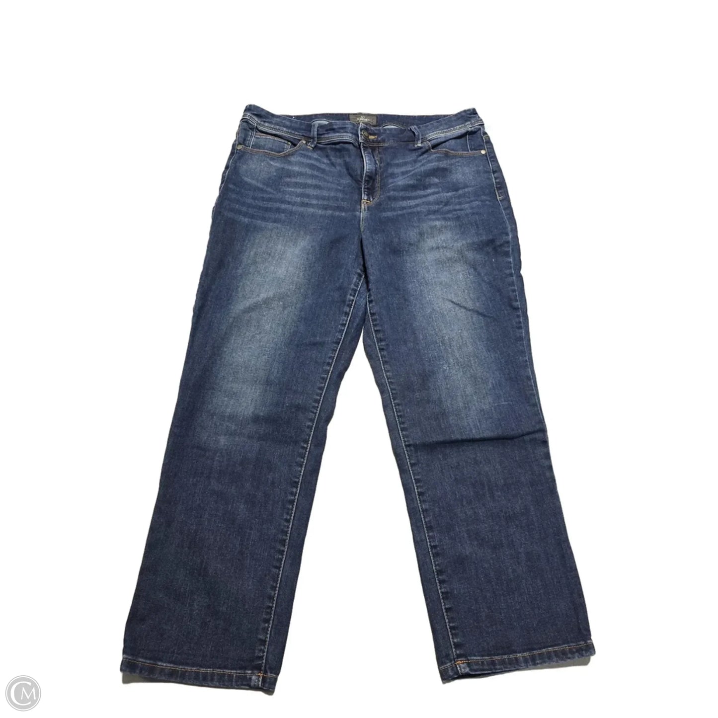 Jeans Cropped By Chicos In Blue Denim, Size: 12