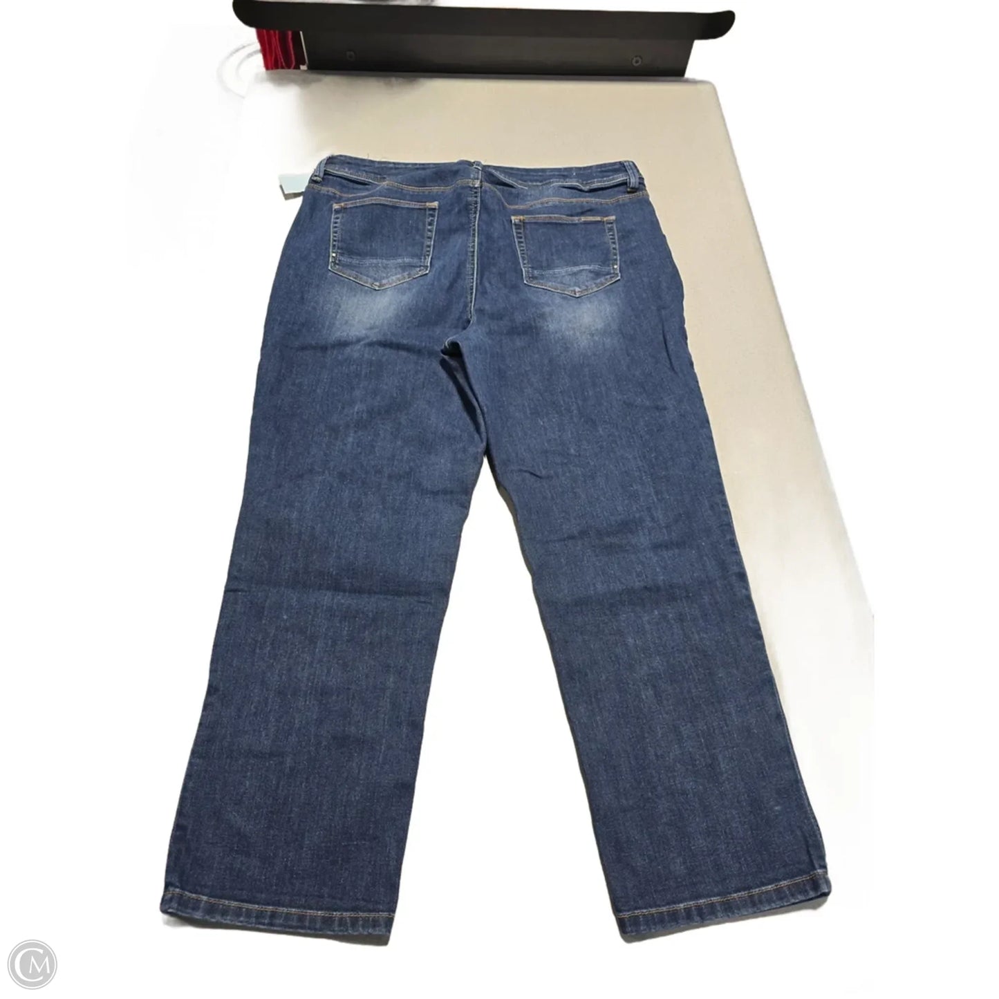 Jeans Cropped By Chicos In Blue Denim, Size: 12