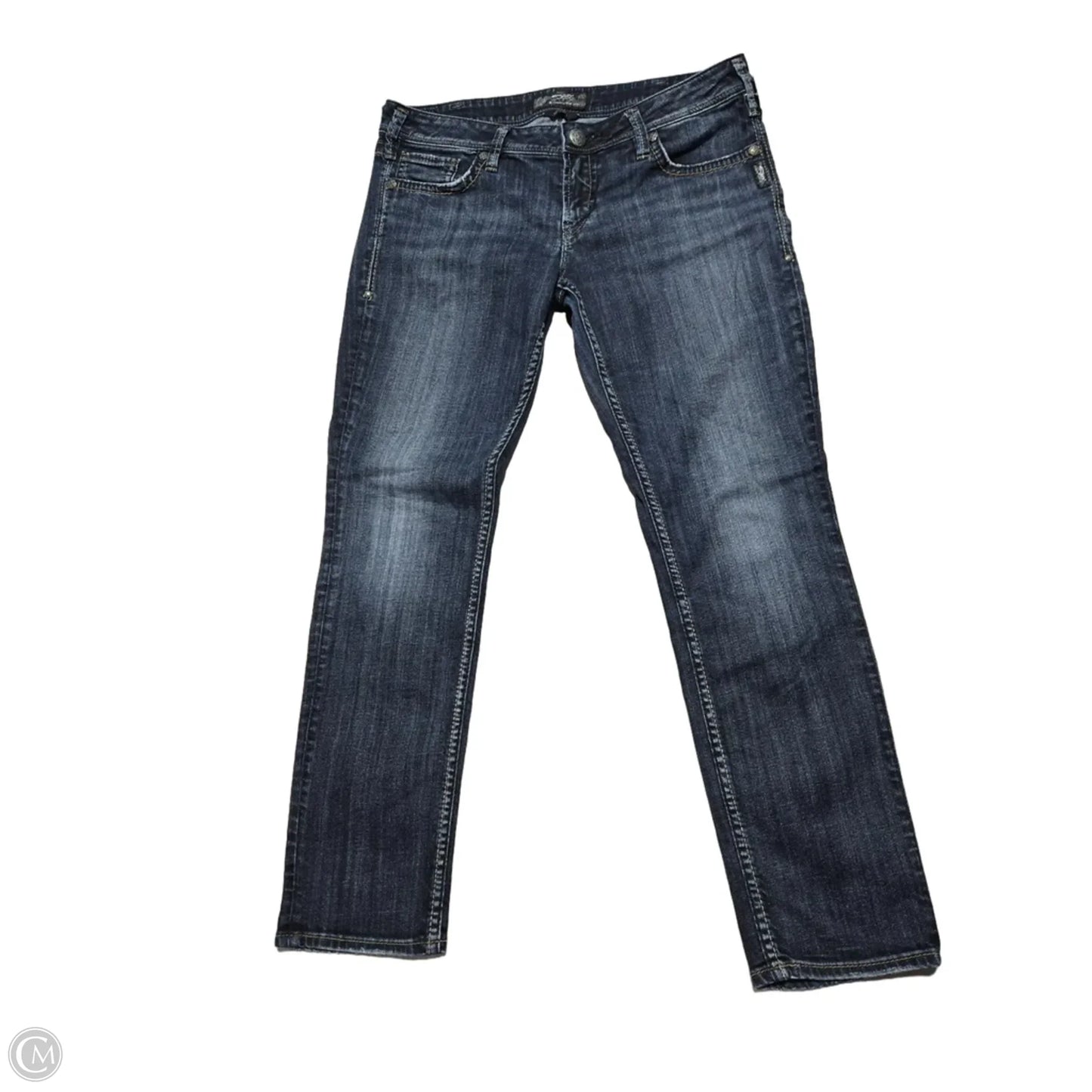 Jeans Skinny By Silver In Blue Denim, Size: 14