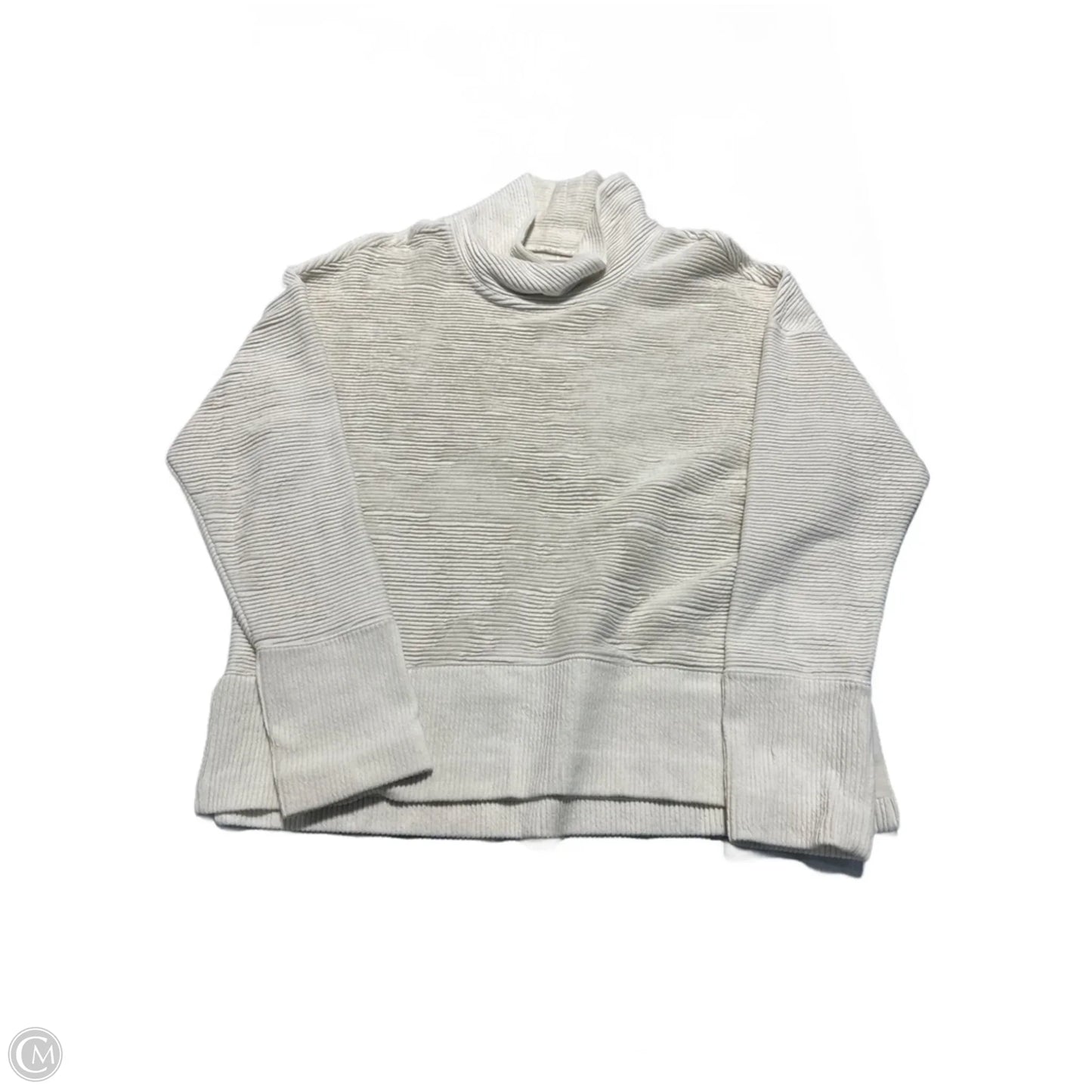 Sweatshirt Collar By Calia In Cream, Size: L