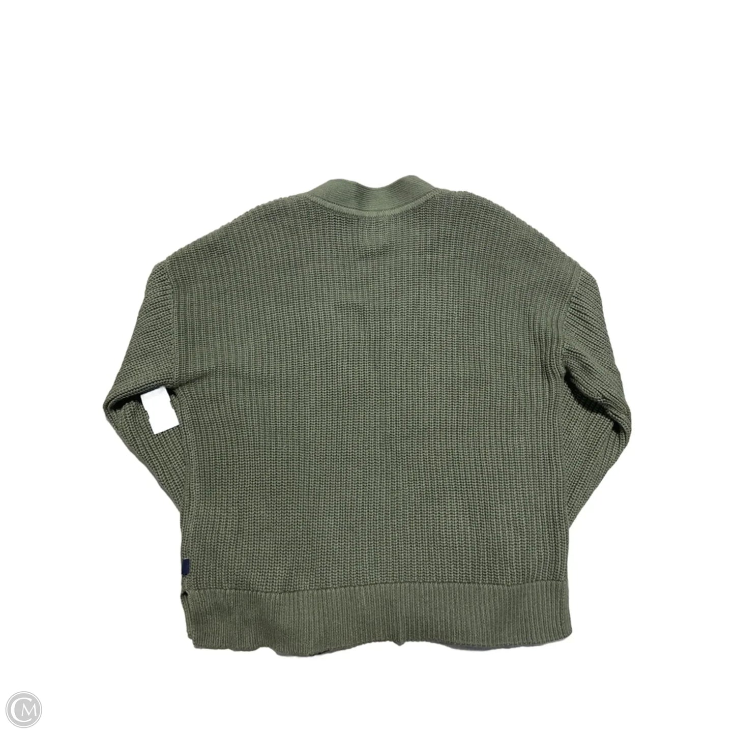 Sweater Cardigan By Gap In Green, Size: L