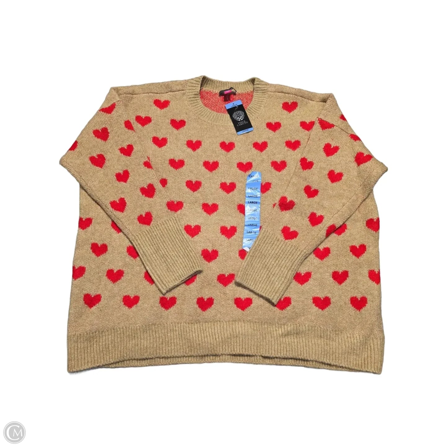 Sweater By Vince Camuto In Tan, Size: L