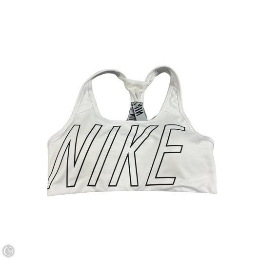Athletic Bra By Nike In White, Size: M