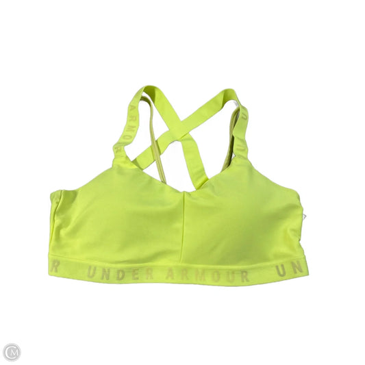 Athletic Bra By Under Armour In Yellow, Size: L