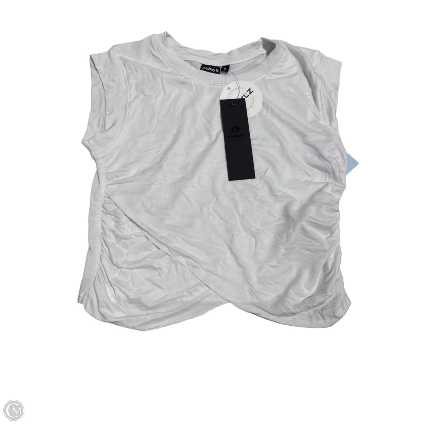 Top Short Sleeve By Mono B In White, Size: S