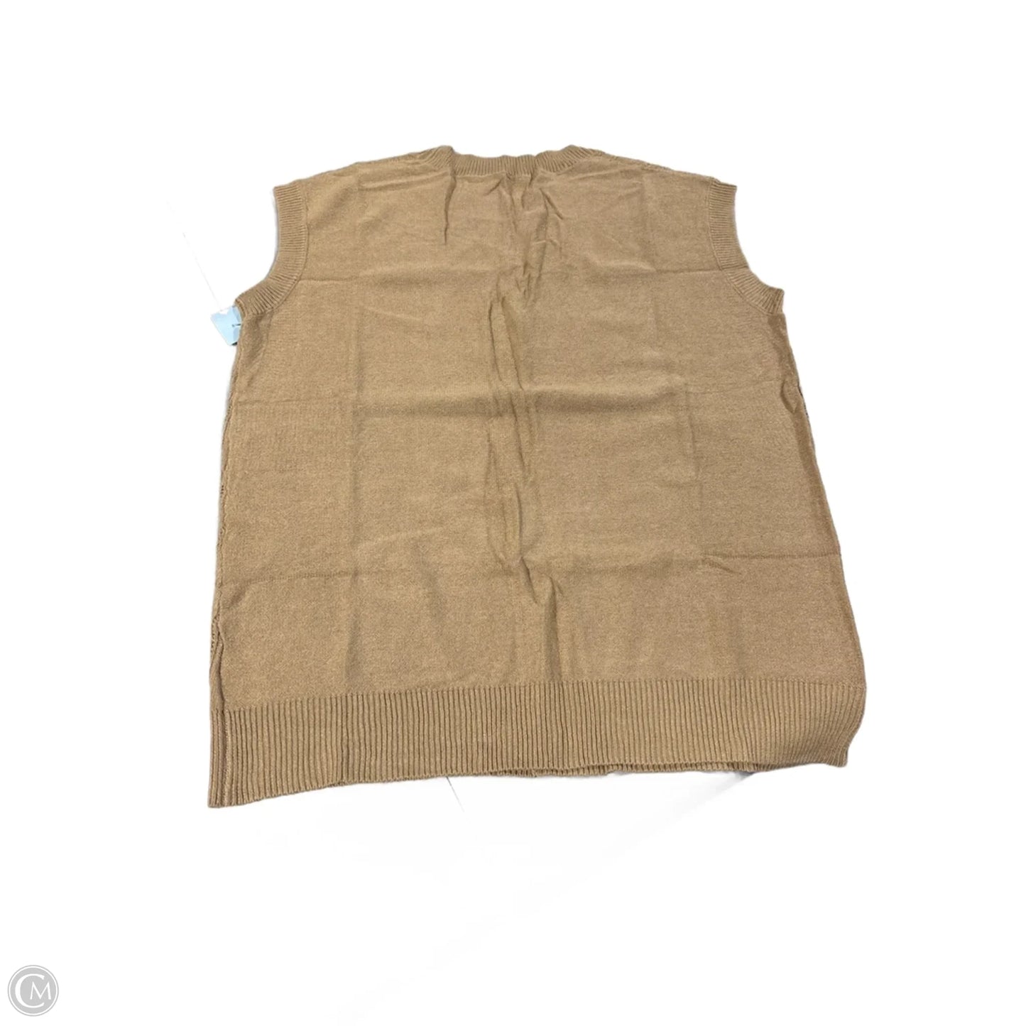 Vest Sweater By Cmf In Tan, Size: L