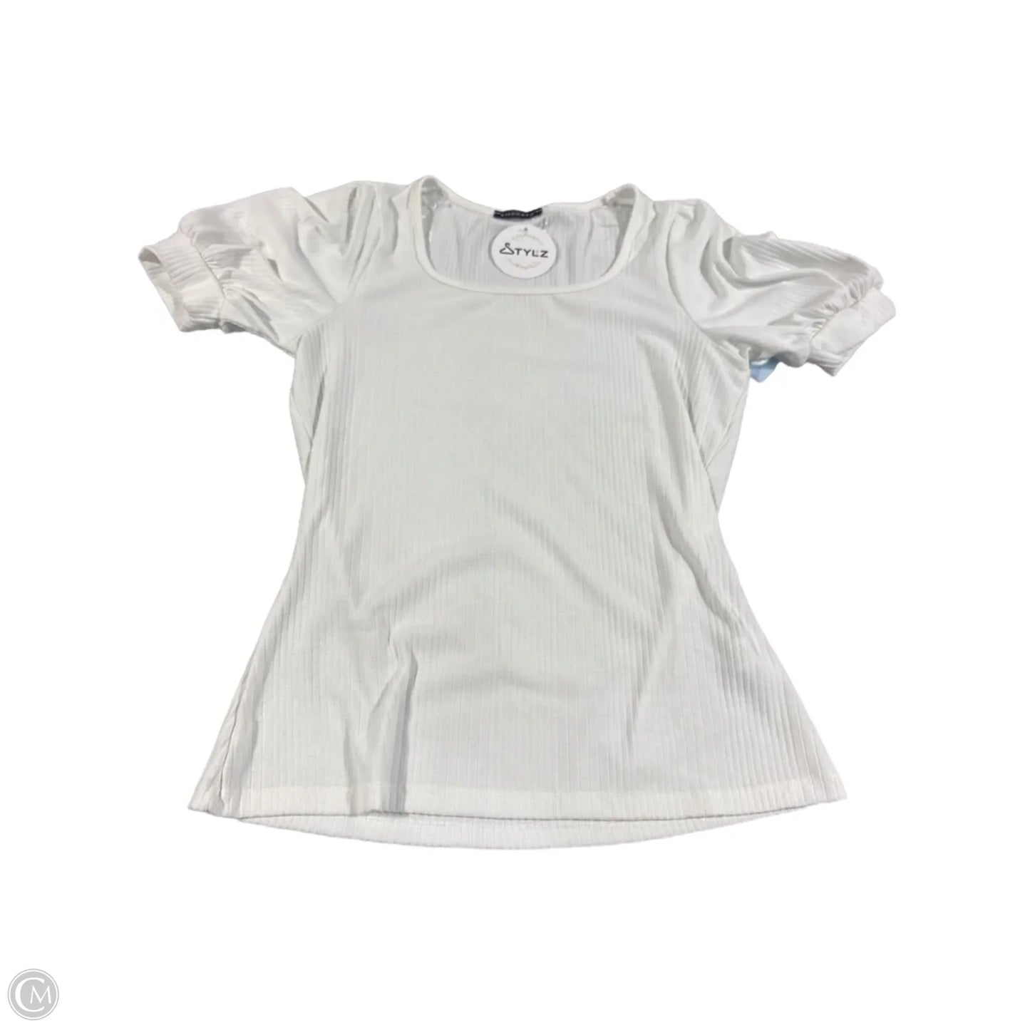 Top Short Sleeve By Staccato In White, Size: M