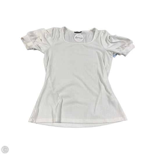 Top Short Sleeve By Staccato In White, Size: M