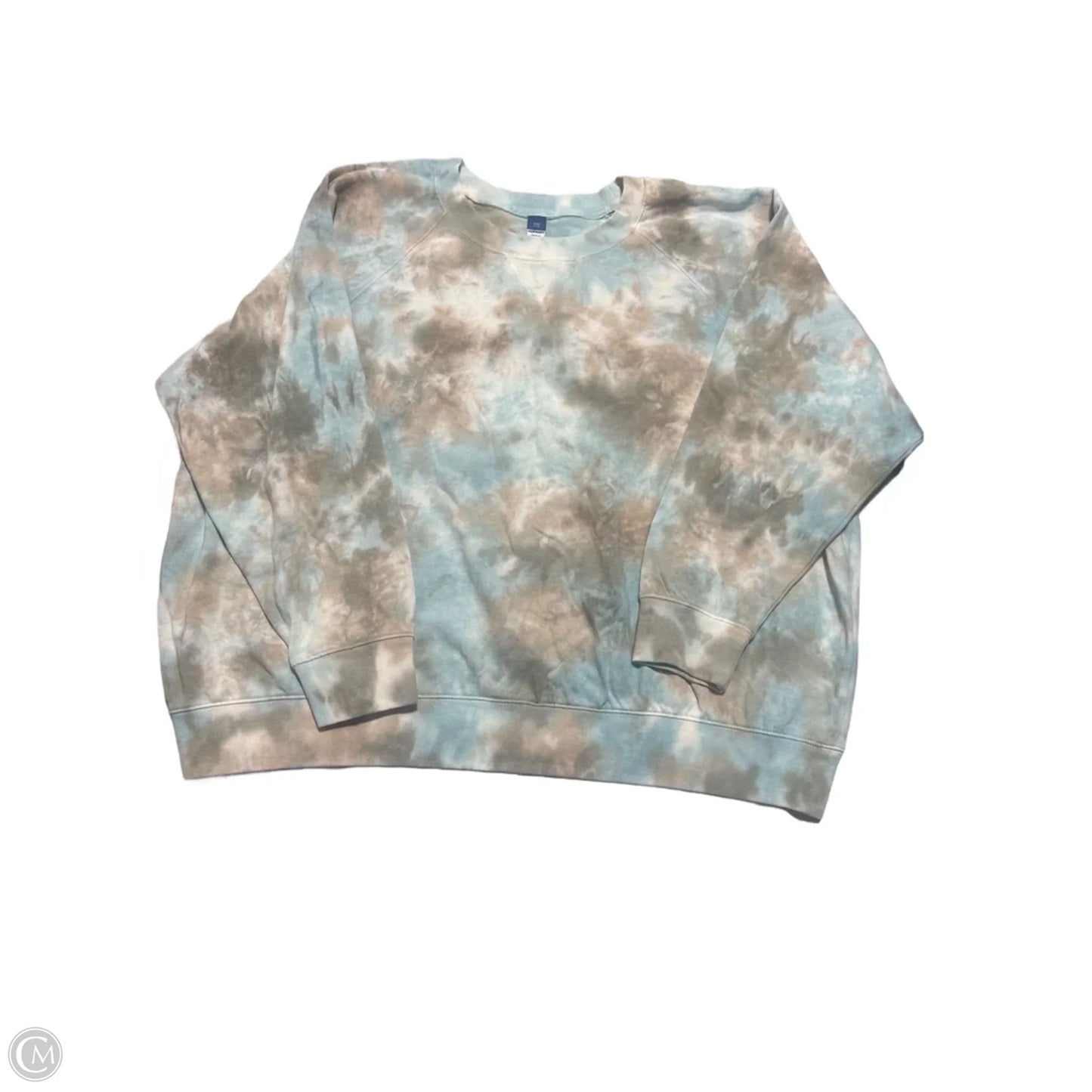 Top Long Sleeve By Old Navy In Tie Dye Print, Size: Xxl