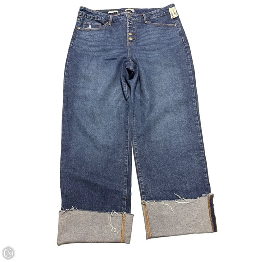 Jeans Cropped By Ava & Viv In Blue Denim, Size: 16
