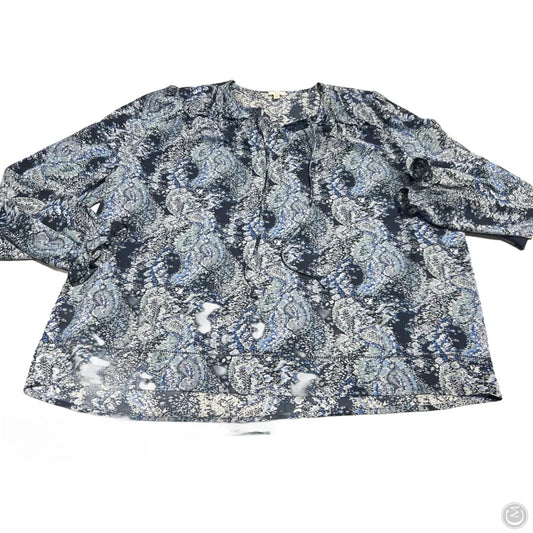 Top Long Sleeve By Joie In Blue, Size: Xl