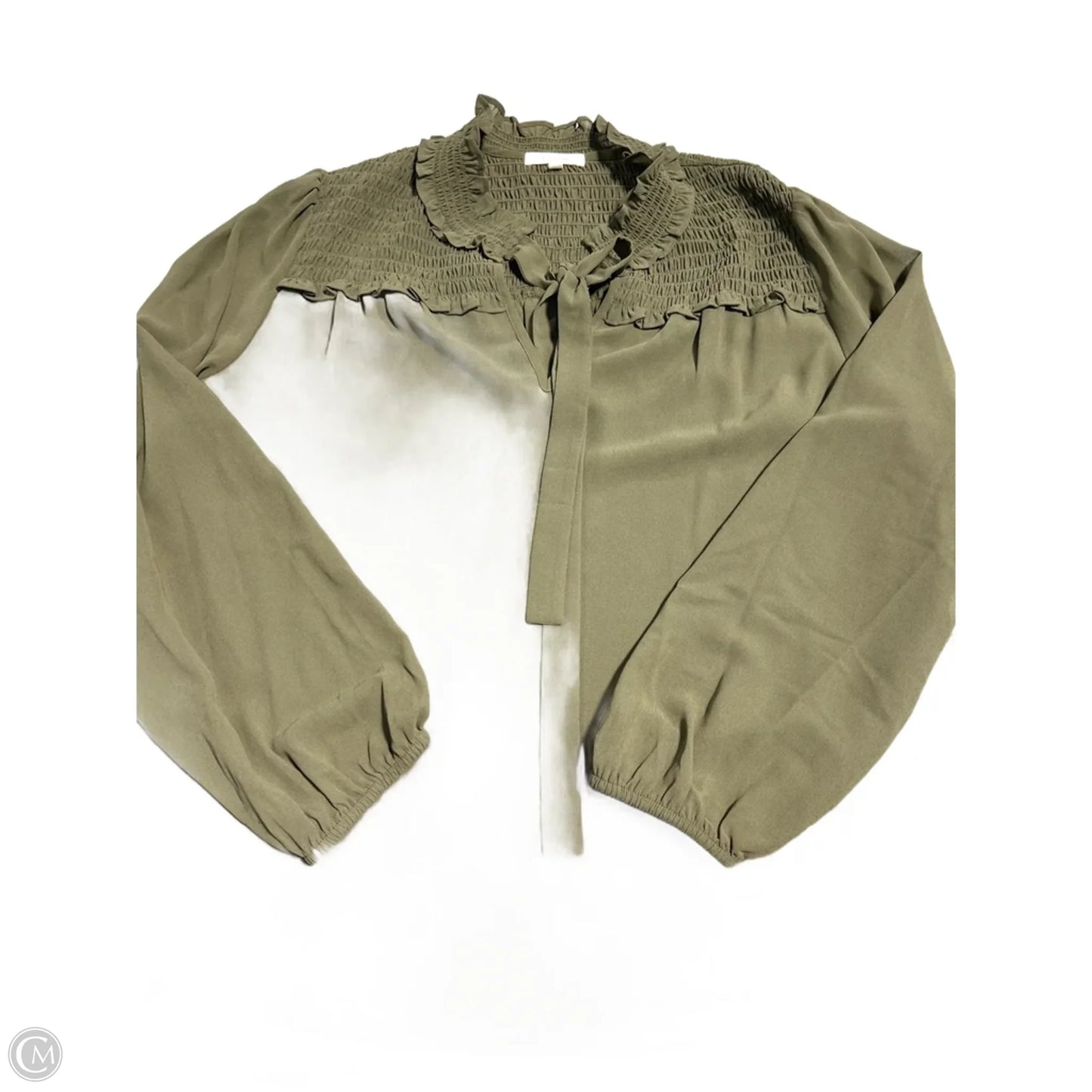 Top Long Sleeve By Pleione In Green, Size: S