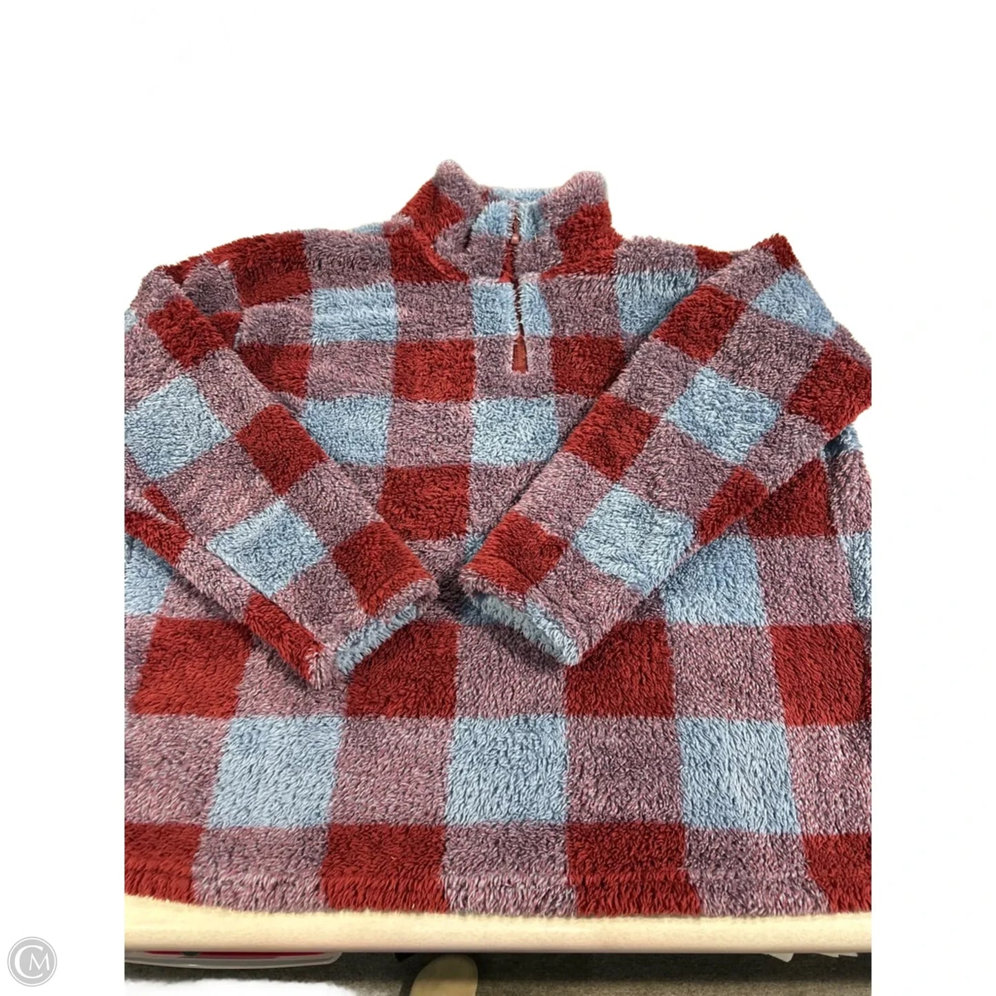 Top Long Sleeve By Eddie Bauer In Plaid Pattern, Size: Xxl
