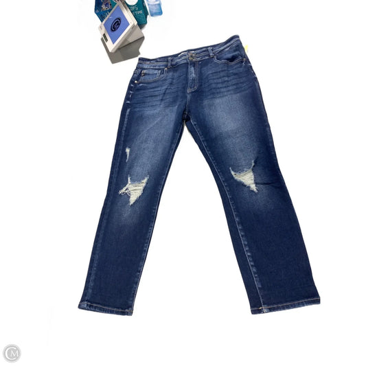 Jeans Skinny By Kancan In Blue Denim, Size: 12