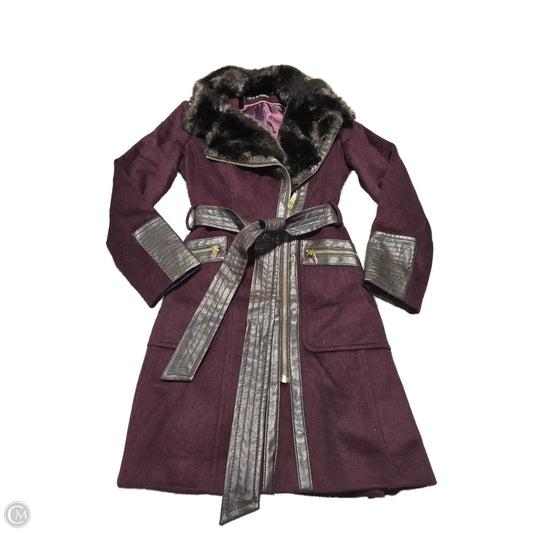 Coat Peacoat By Via Spiga In Purple, Size: S