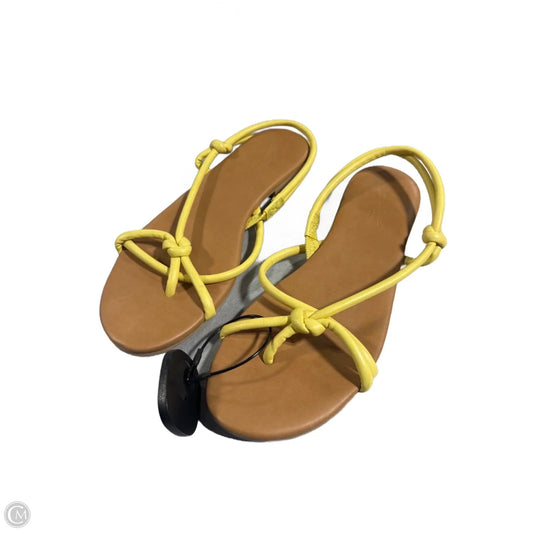Sandals Flip Flops By Universal Thread In Yellow, Size: 6.5