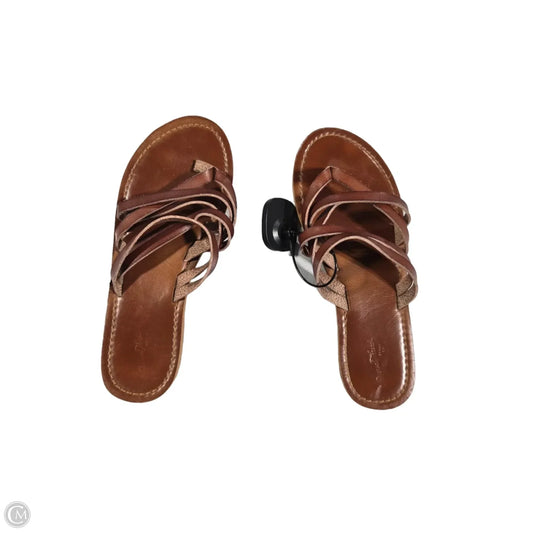 Sandals Flats By Universal Thread In Brown, Size: 7.5