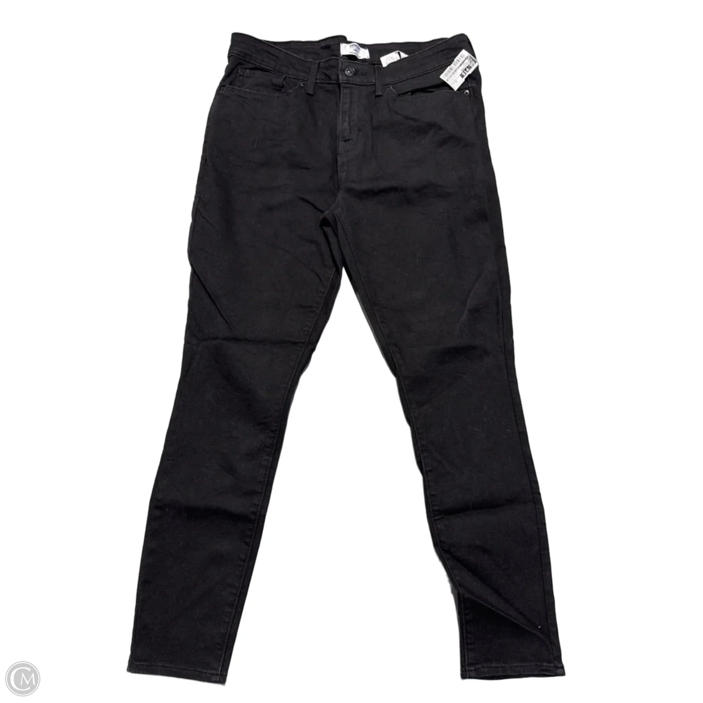 Jeans Skinny By Denizen By Levis In Black Denim, Size: 12