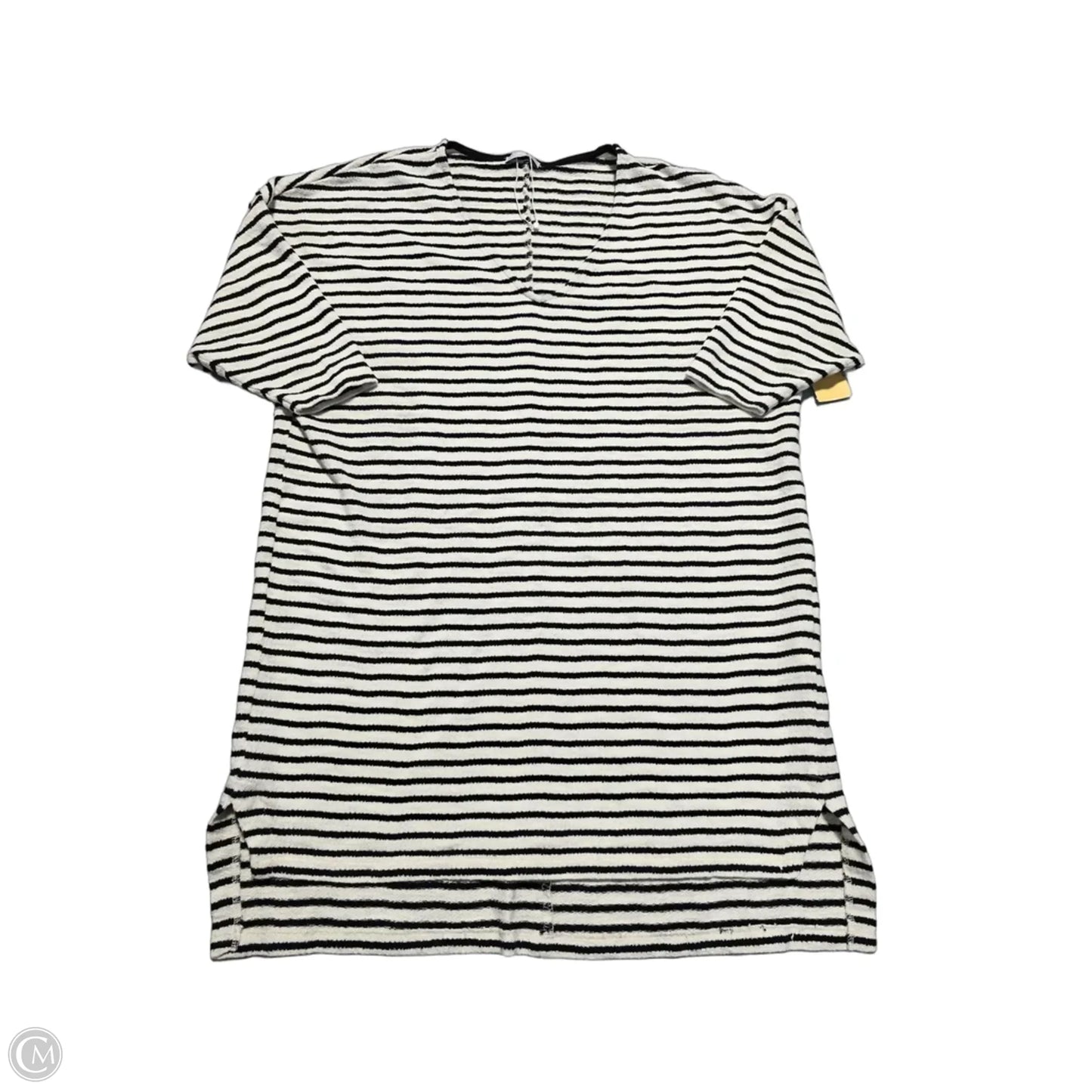 Top Short Sleeve By Zara In Striped Pattern, Size: S