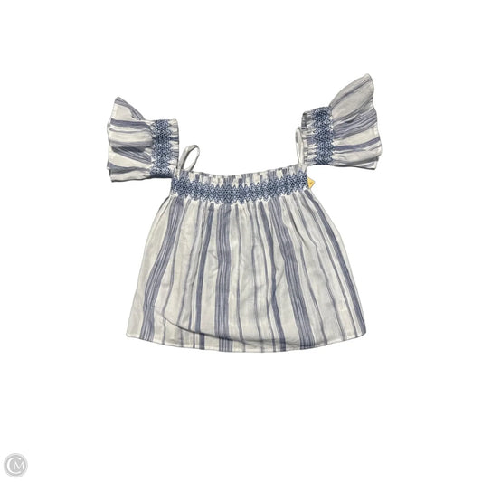 Top Short Sleeve By Miss Me In Blue & White, Size: S