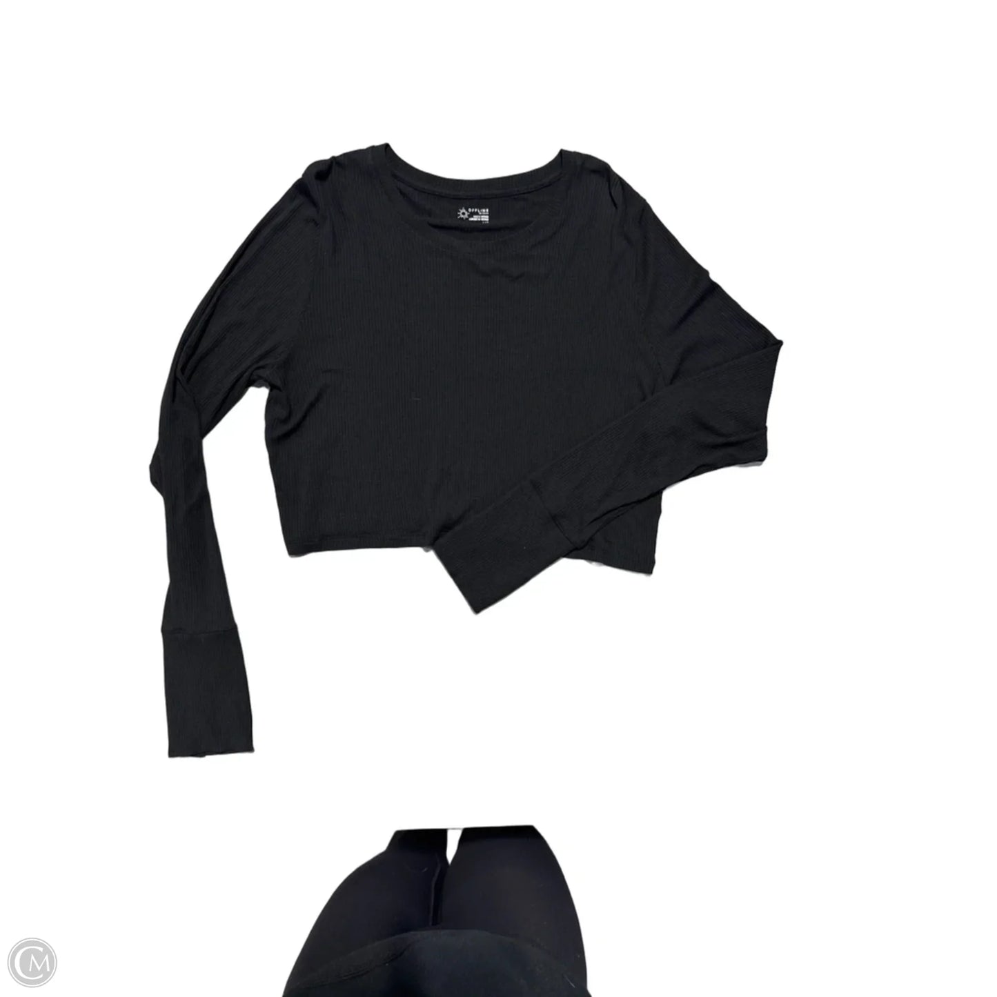 Top Long Sleeve Basic By Offline By Aerie In Black, Size: L