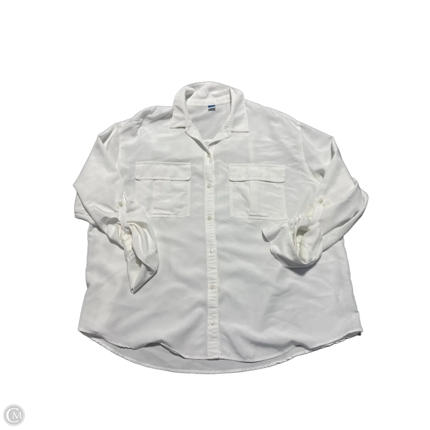 Top Long Sleeve By Old Navy In White, Size: Xl