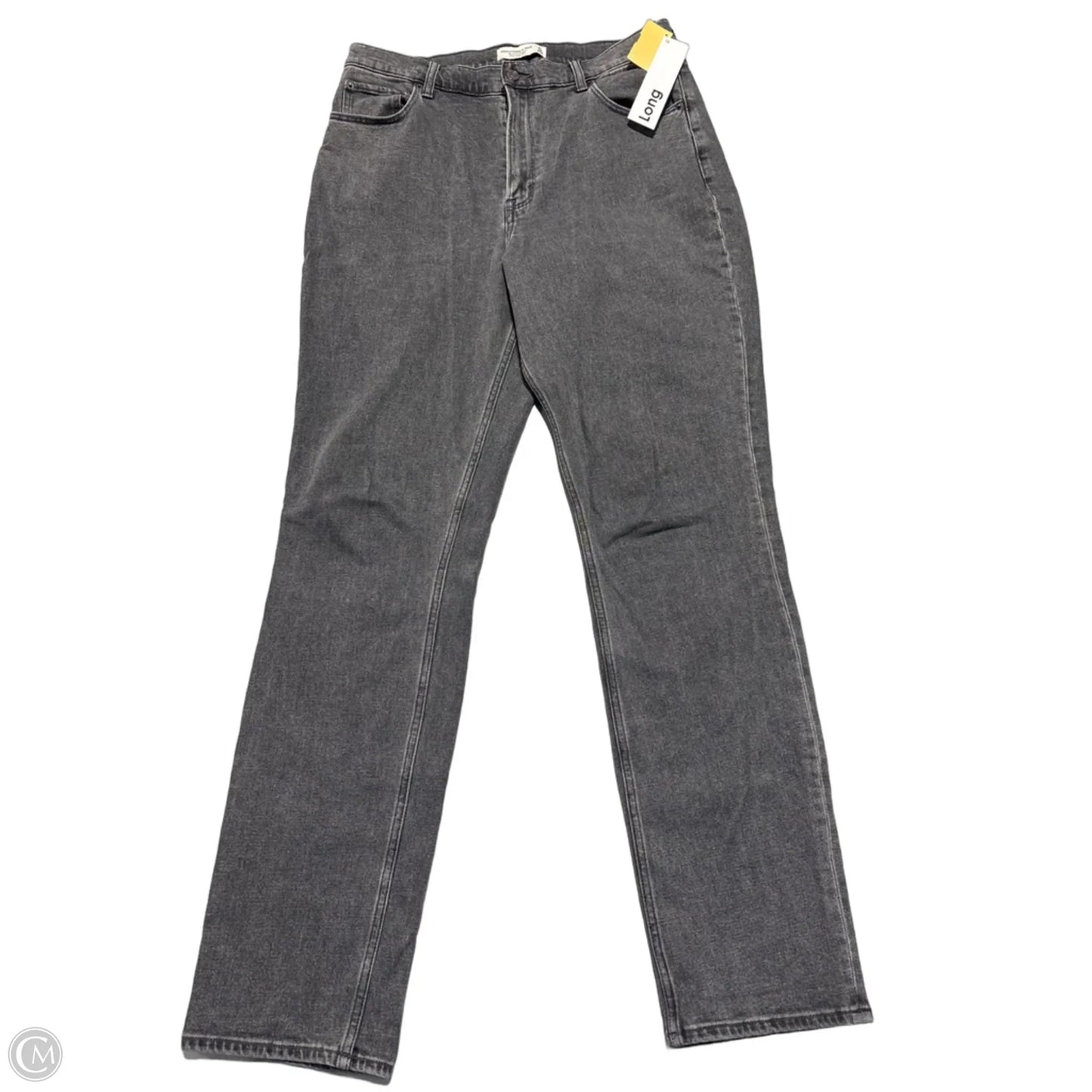 Jeans Straight By Abercrombie And Fitch In Black Denim, Size: 12l