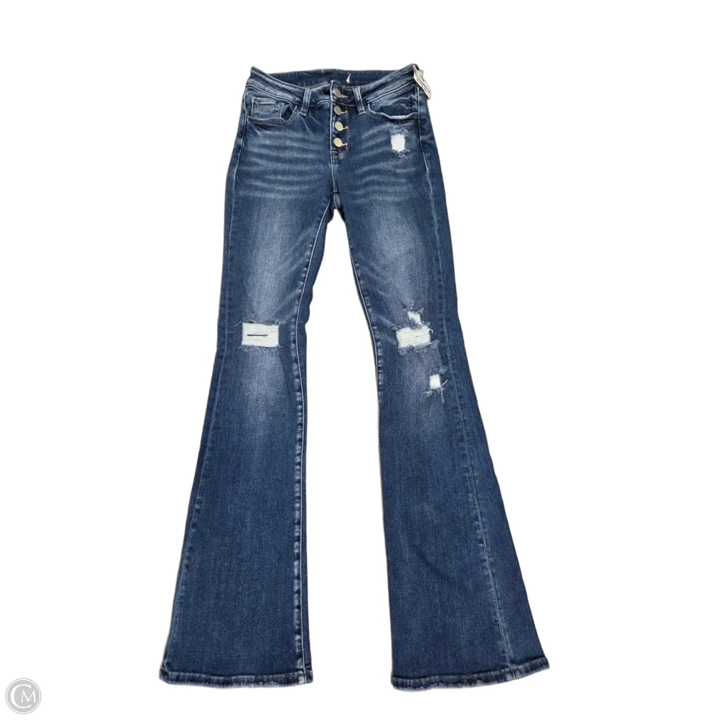 Jeans Flared By Cmc In Blue Denim, Size: 0