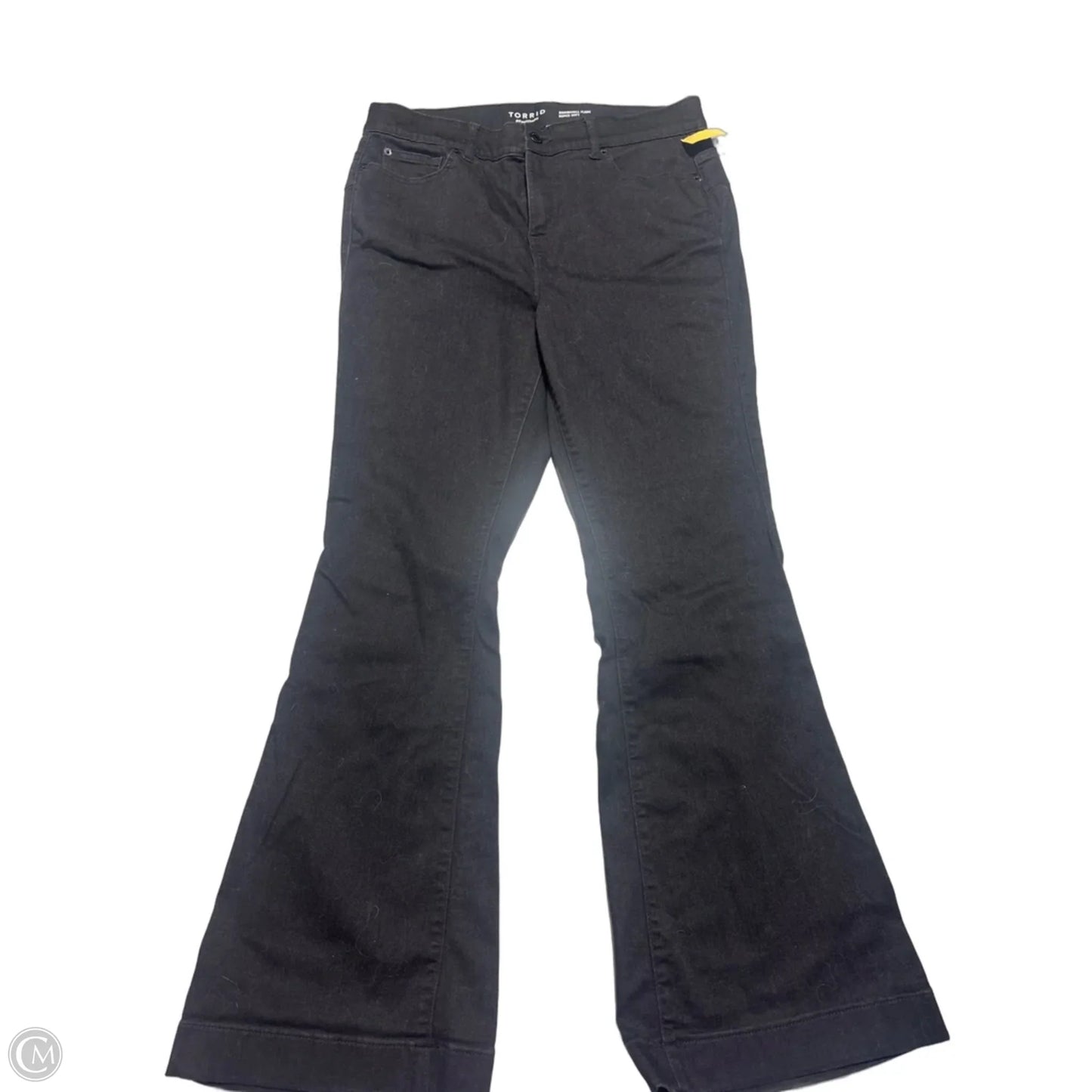 Jeans Flared By Torrid In Black Denim, Size: 16l