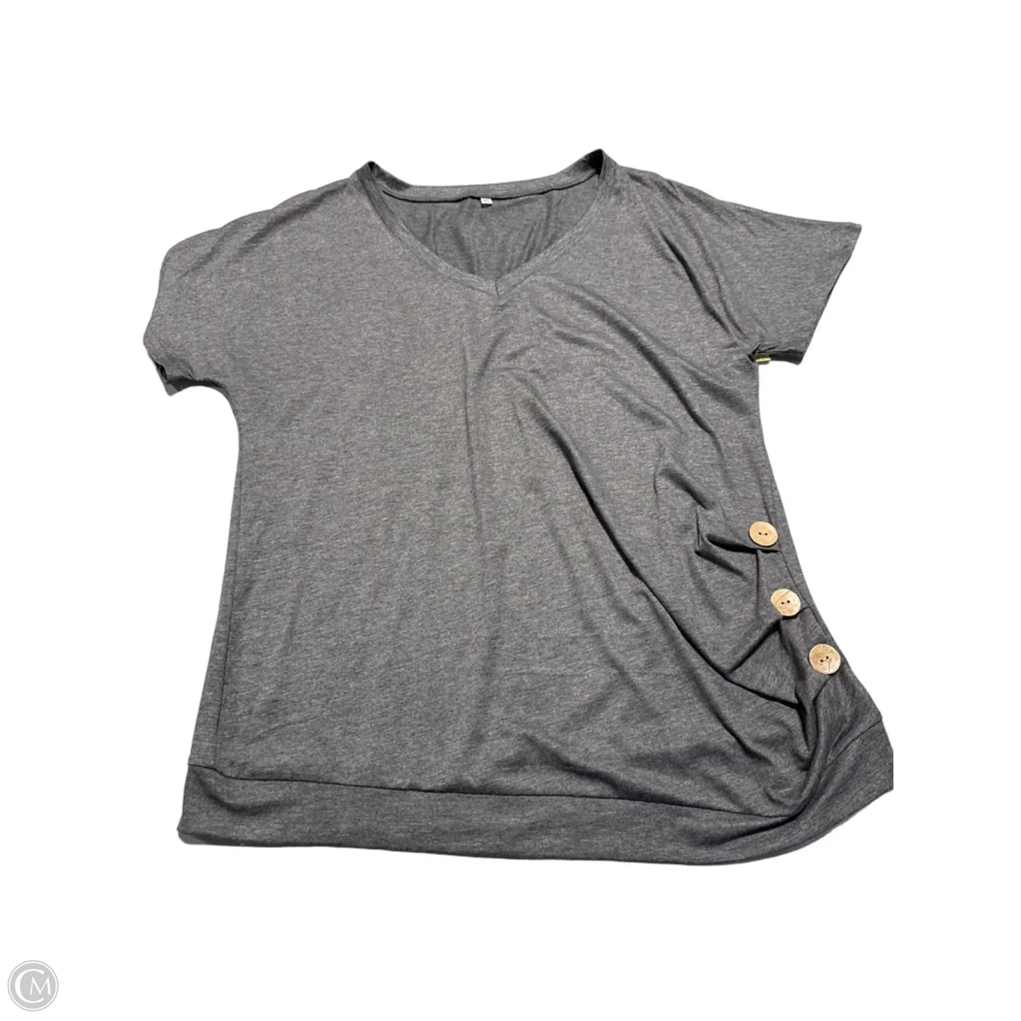 Top Short Sleeve Basic By Cmf In Grey, Size: Xl