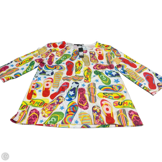 Top 3/4 Sleeve By Cmc In Multi-colored, Size: Xl