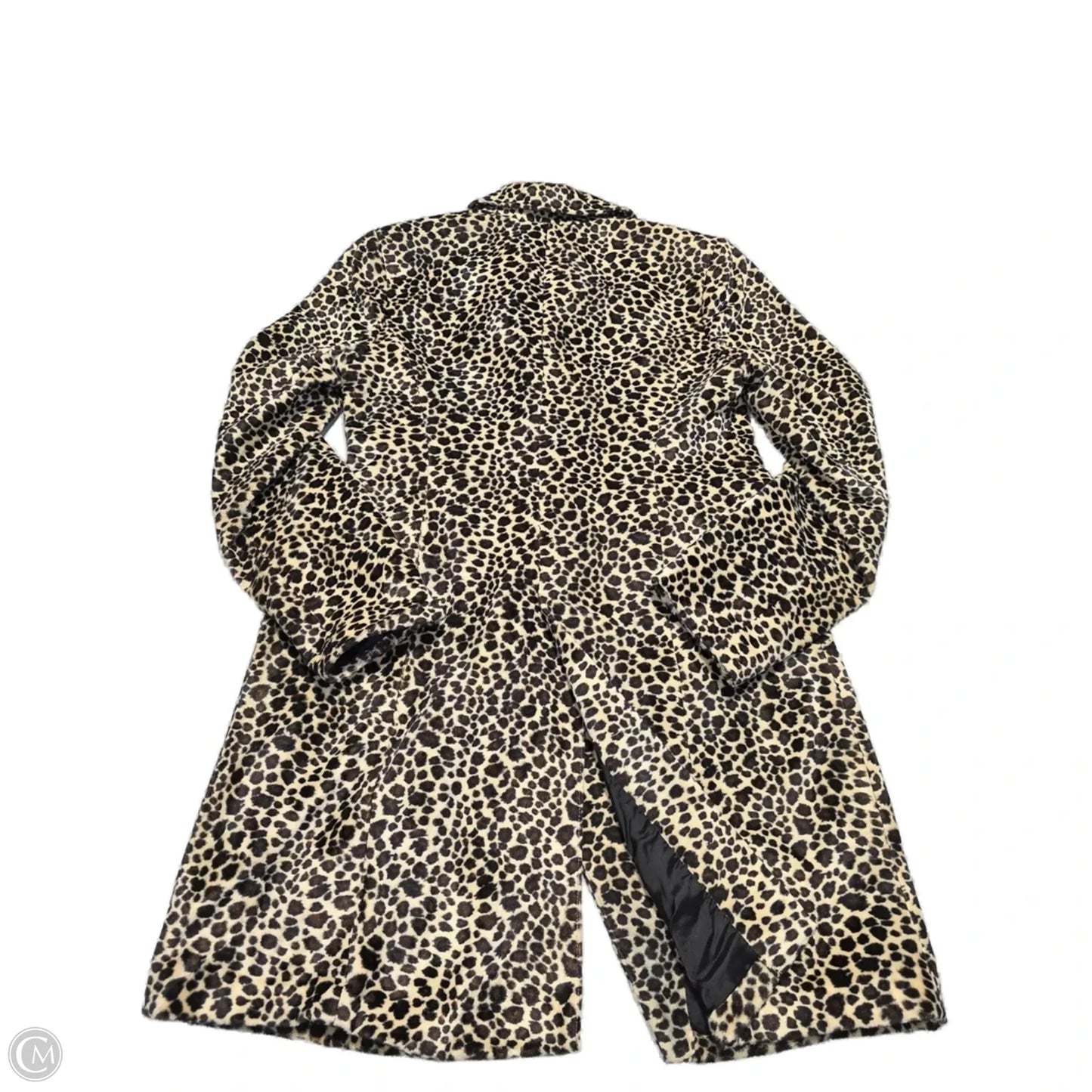 Coat Trench Coat By Relativity In Animal Print, Size: S