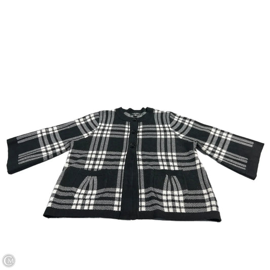 Sweater Short Sleeve By Designer Originals In Black & White, Size: Xl