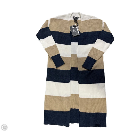 Sweater Cardigan By Cmb In Cream & Tan, Size: Xs