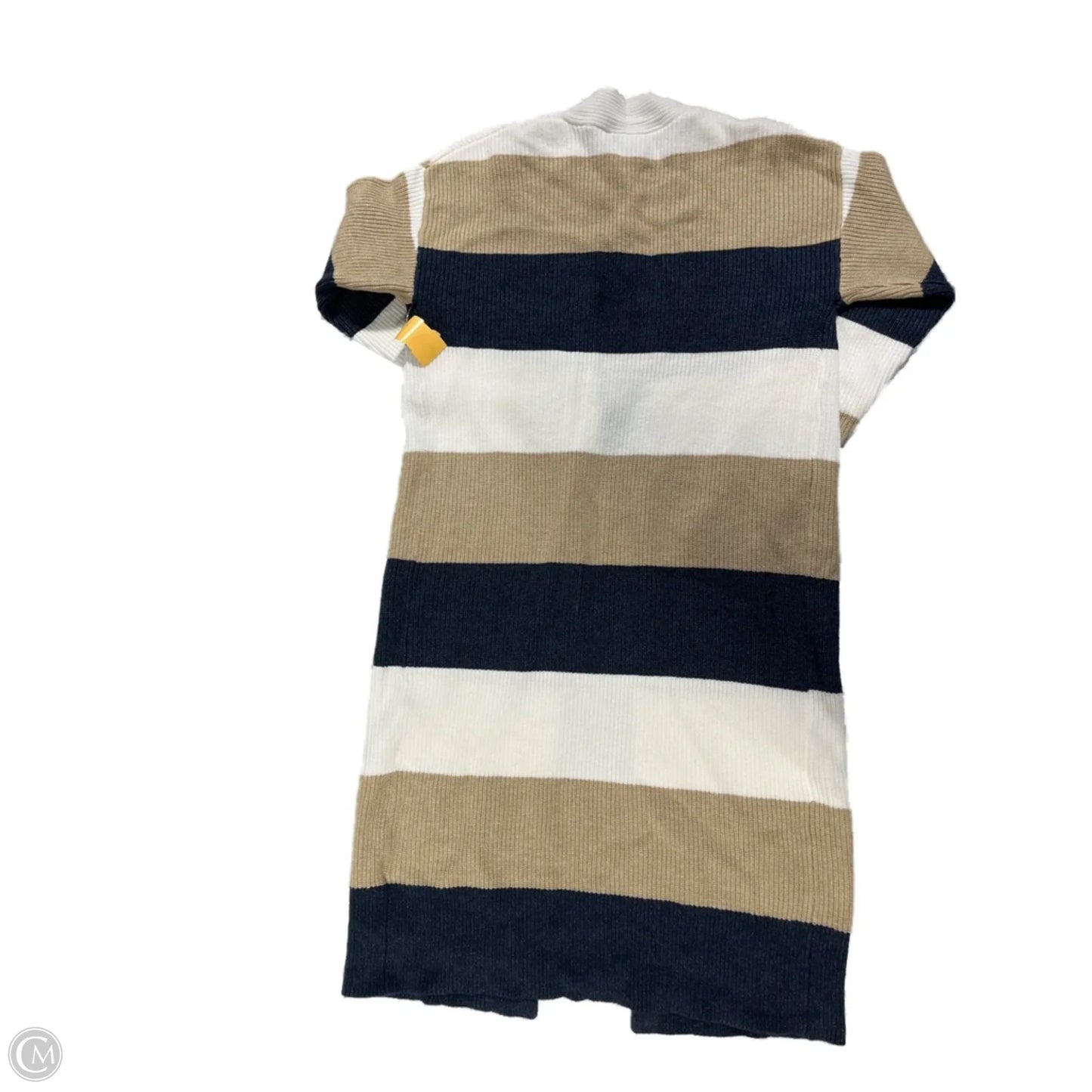 Sweater Cardigan By Cmb In Cream & Tan, Size: Xs