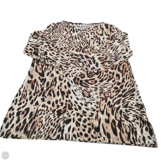 Blouse 3/4 Sleeve By Chicos In Animal Print, Size: M