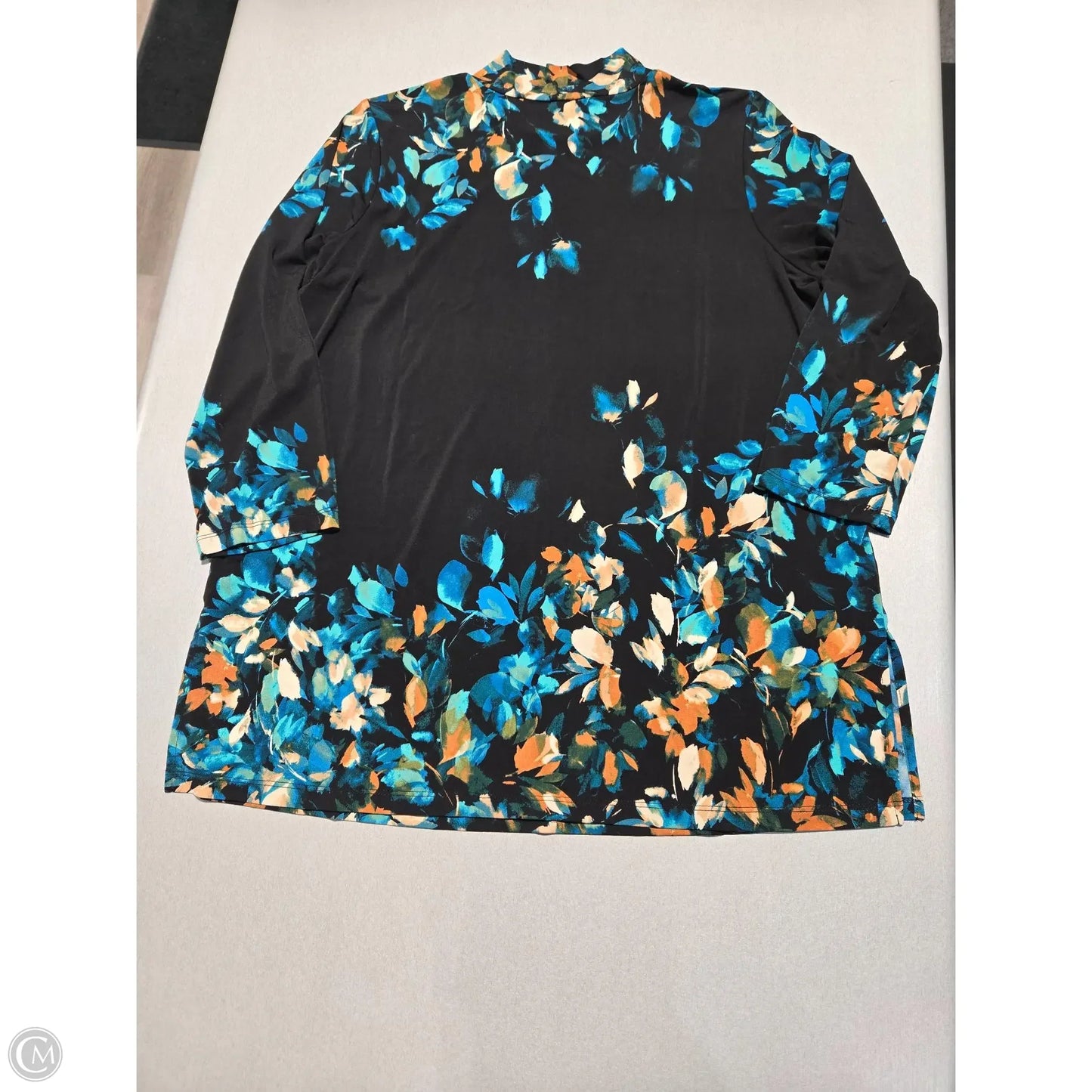 Top Long Sleeve By Susan Graver In Floral Print, Size: L