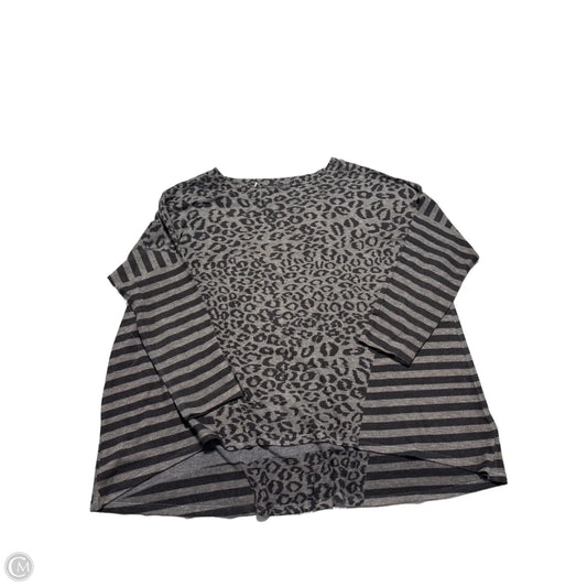 Top Long Sleeve By Nally And Millie In Animal Print, Size: L