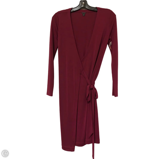 Dress Casual Midi By Ann Taylor In Maroon, Size: S
