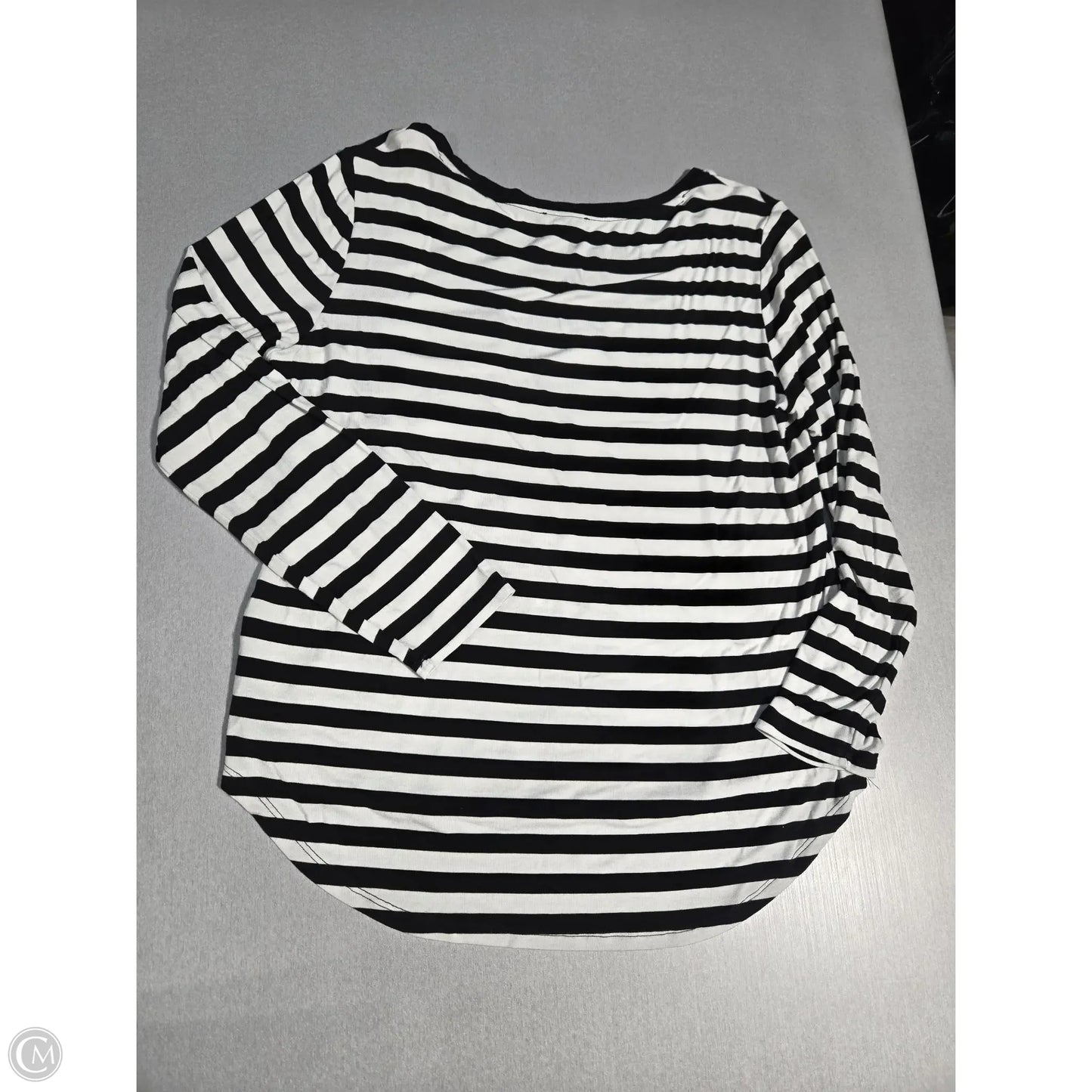 Top Long Sleeve By Tribal In Black, Size: M