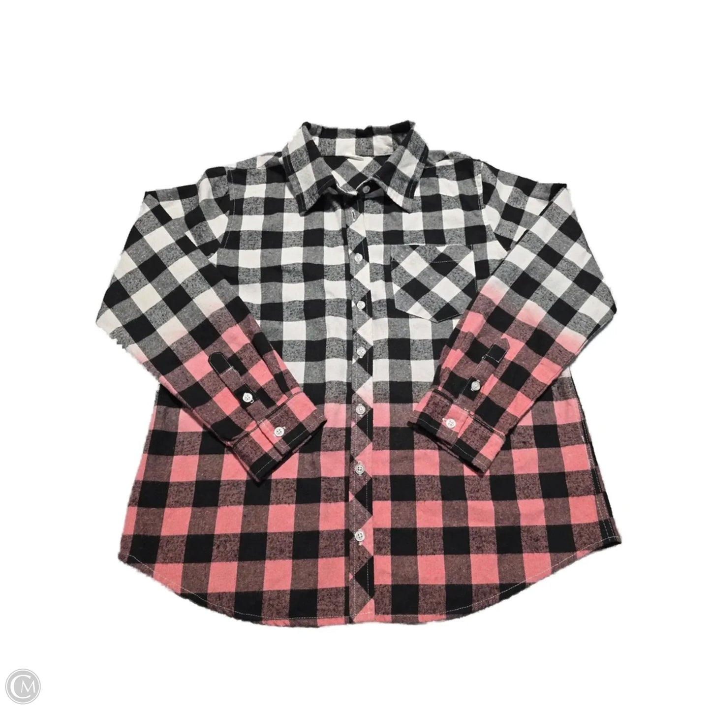 Top Long Sleeve By Cme In Polkadot Pattern, Size: S