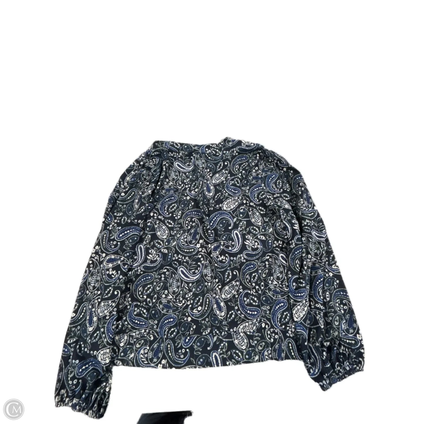 Blouse Long Sleeve By Ann Taylor In Blue, Size: Xl